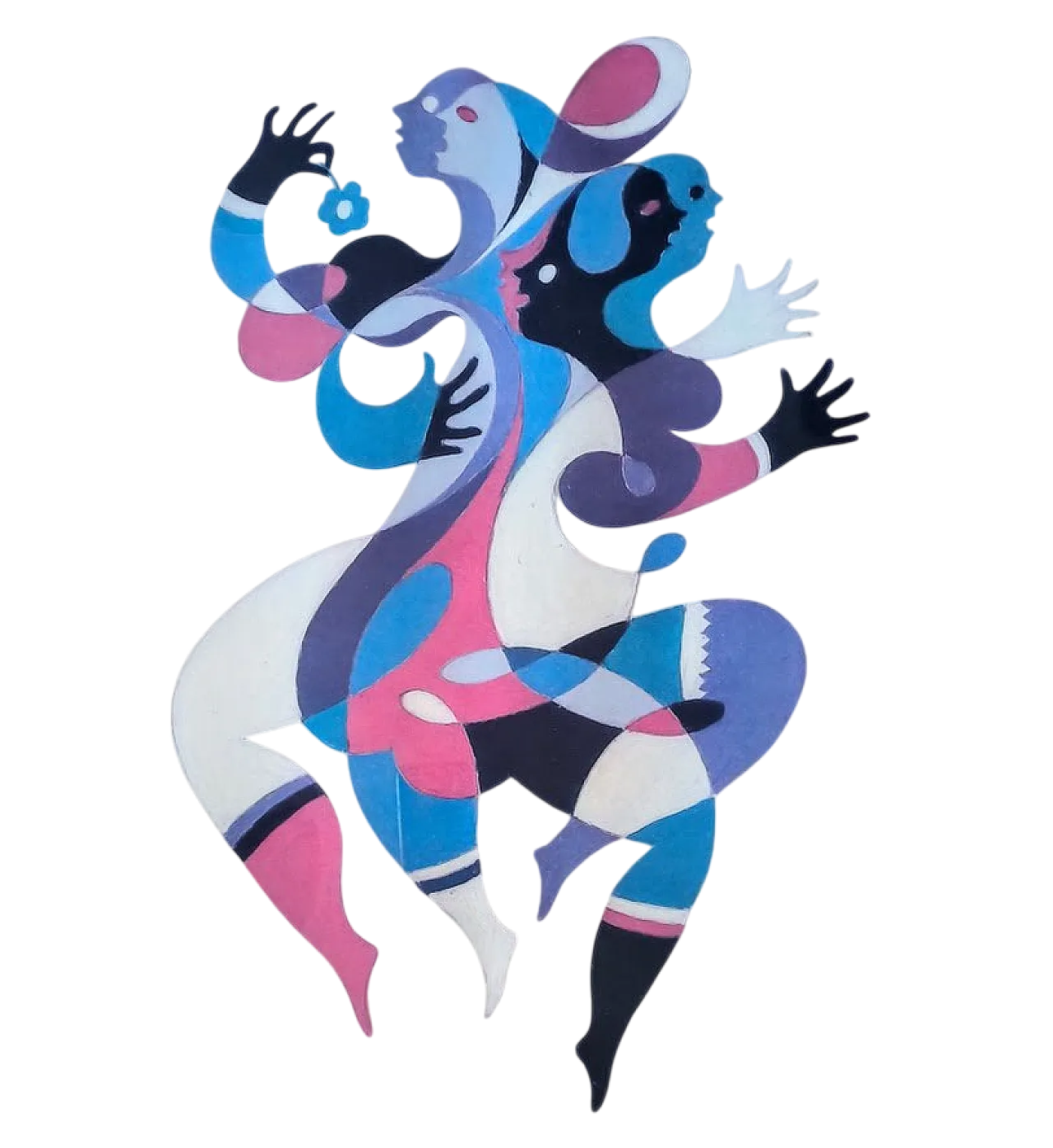 "I ballerini" di Ervardo FIORAVANTIi, serigrafia retouché, anni '80 8