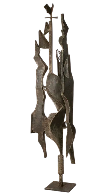 Scultura astratta in ferro di Antonio Saura, anni '60