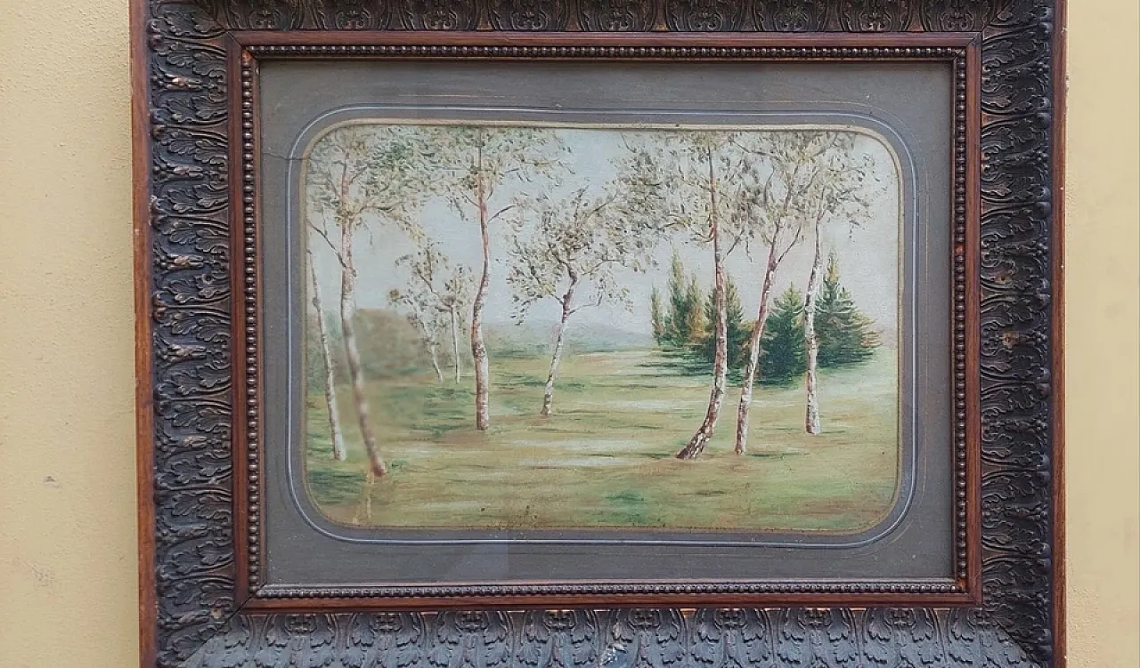 Framed Countryside Landscape, 19th century 2