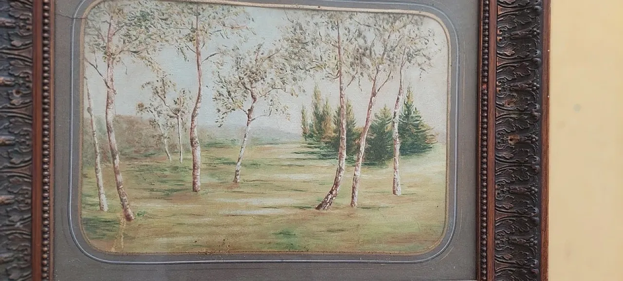 Framed Countryside Landscape, 19th century 7
