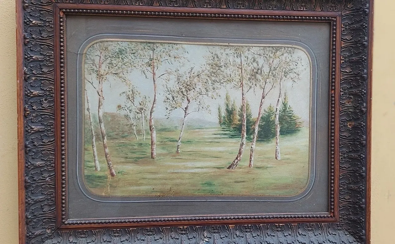 Framed Countryside Landscape, 19th century 8