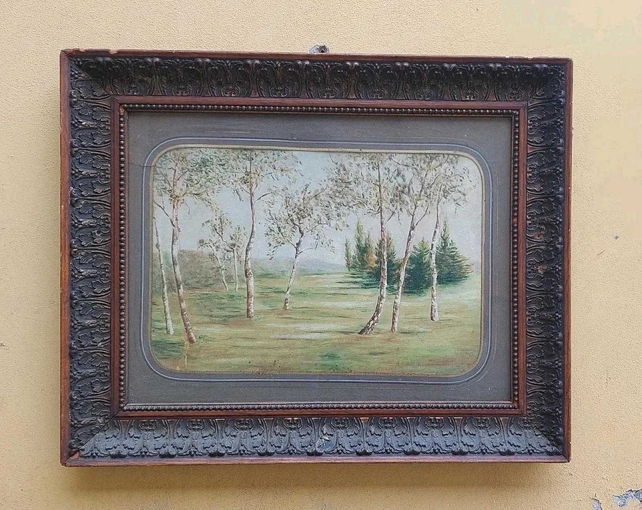 Framed Countryside Landscape, 19th century 9
