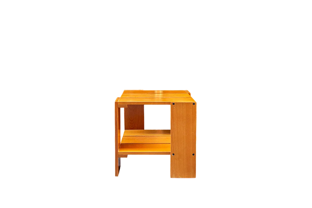 Tavolino in faggio di Gerrit Thomas Rietveld per Cassina, anni '80 5