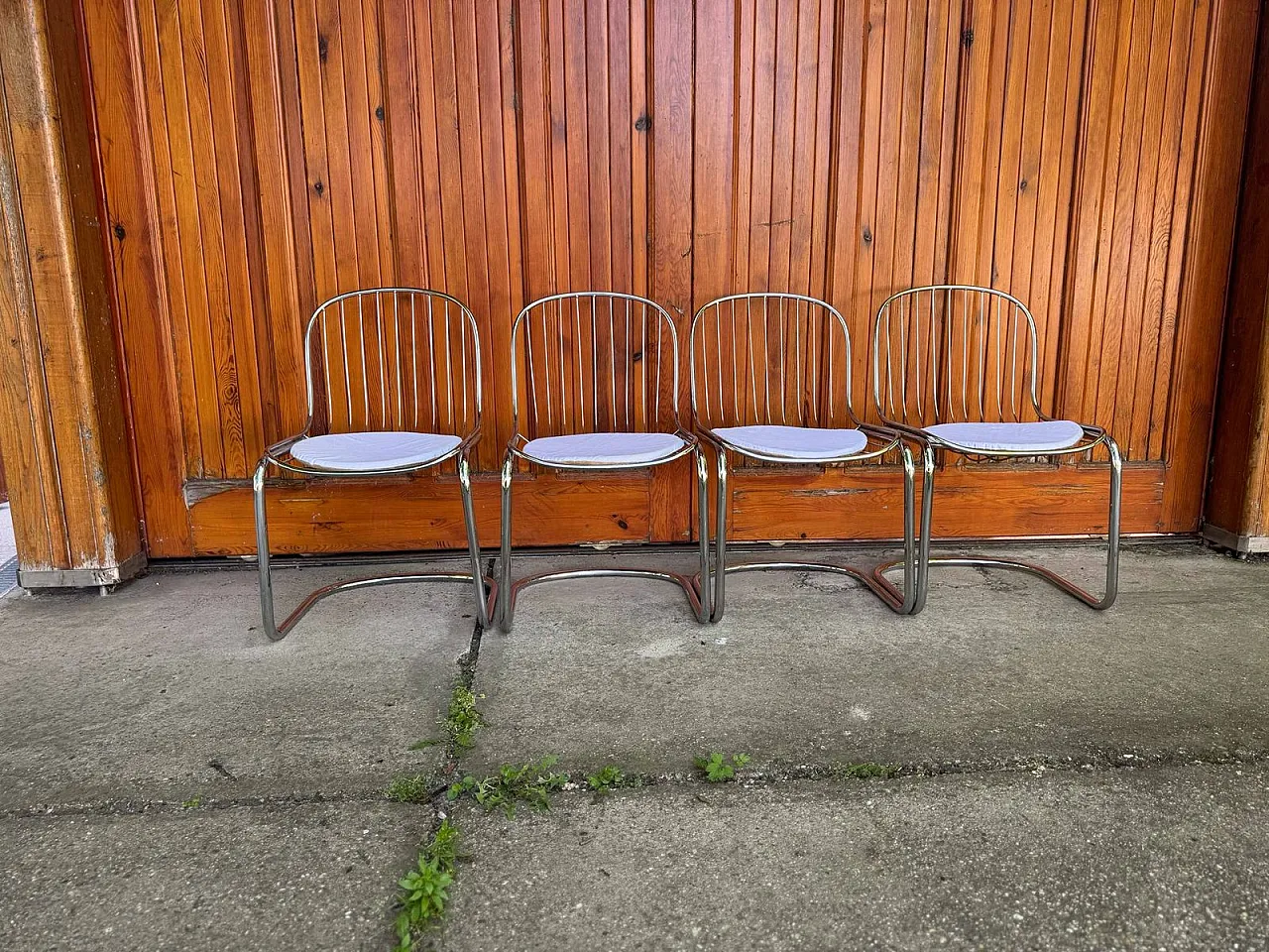 4 Sedie da pranzo di Gastone Rinaldi, anni '70 4