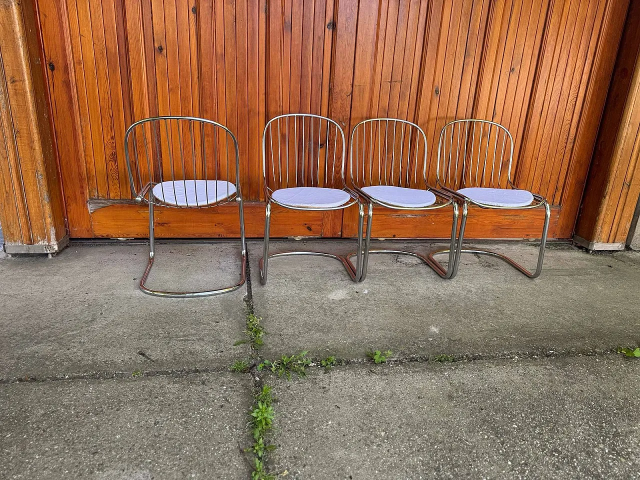 4 Sedie da pranzo di Gastone Rinaldi, anni '70 6