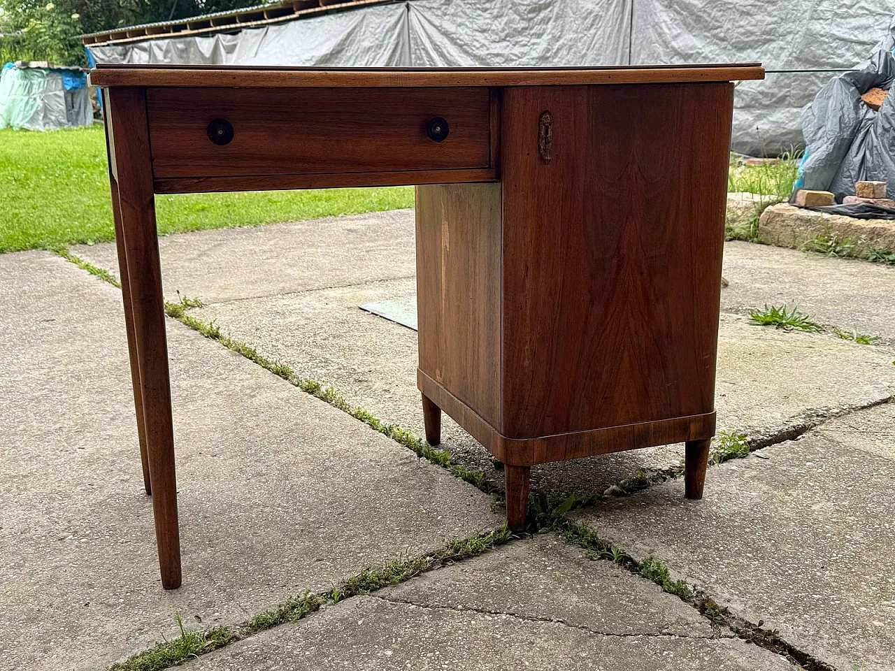 Art Deco walnut desk, 1930s 5