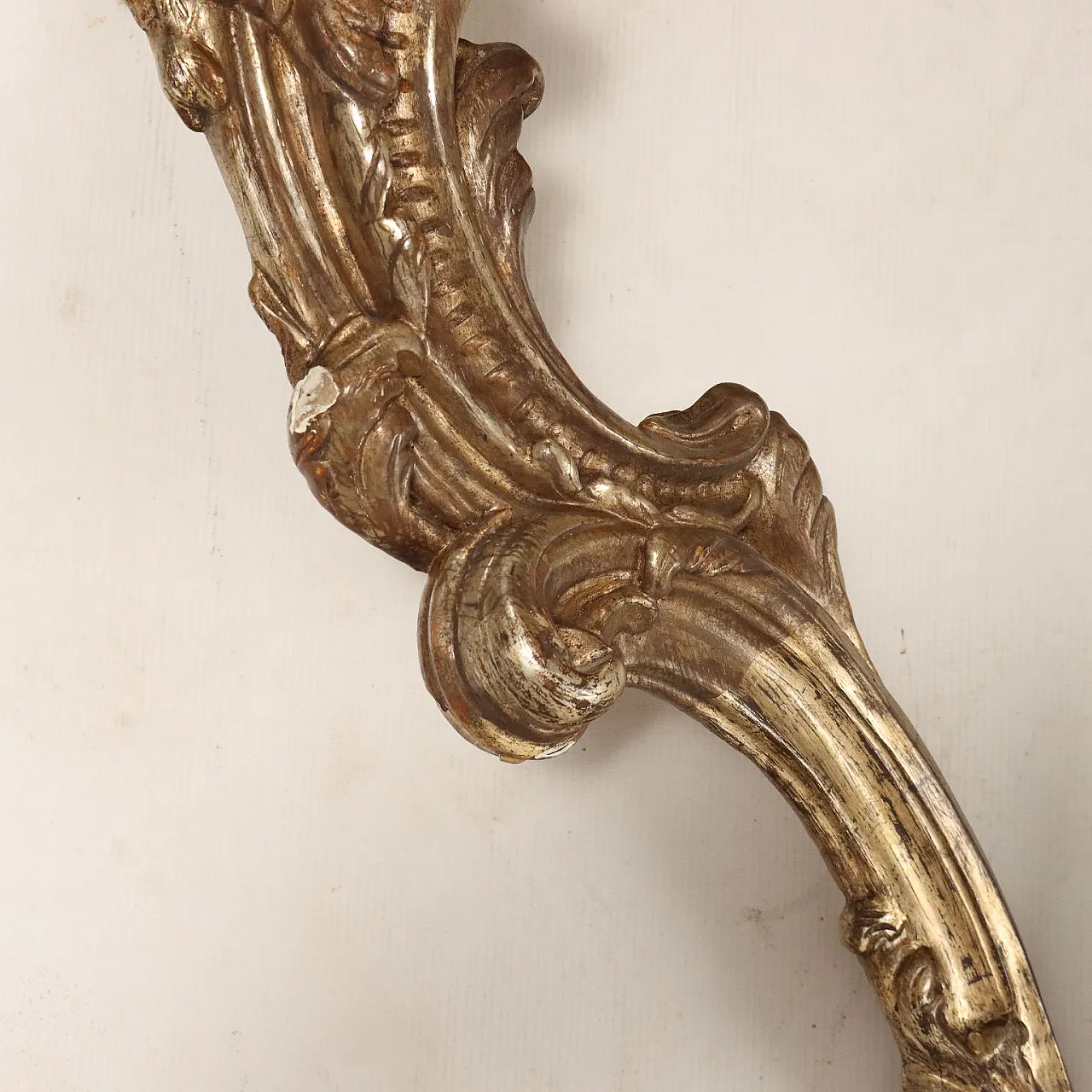 Consolle a forma di goccia in legno dorato, '900 7