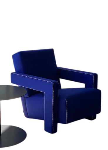 Cassina 637 Utrecht in Lana Blu Elettrico, 2000