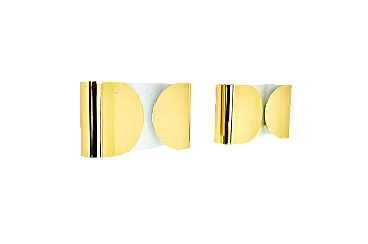 Coppia di appliques Foglio di Tobia e Afra Scarpa per Flos, anni '60