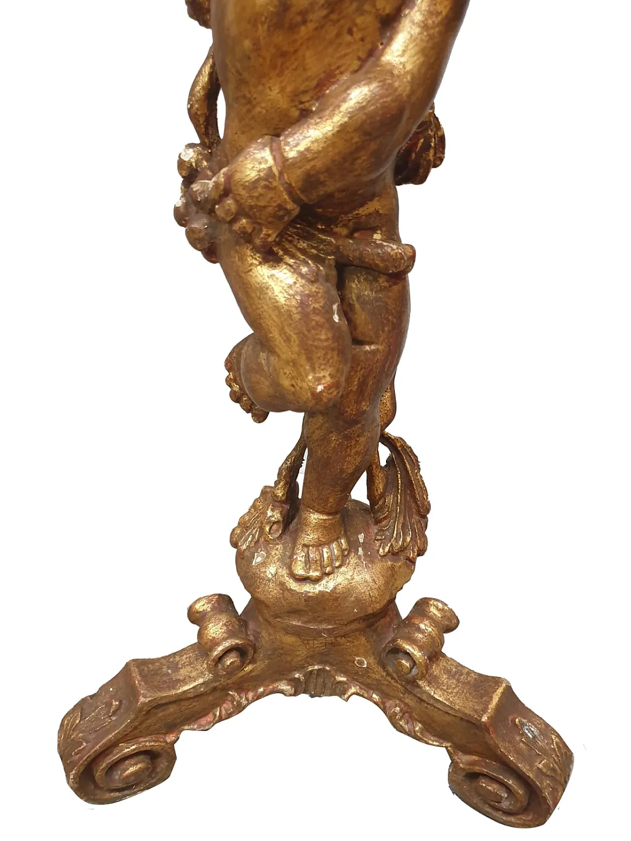 Pair of candelabra with gilded cherubs, late 19th century 11