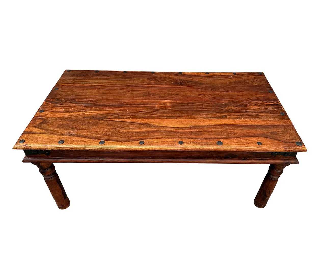 Ethnic teak table, 70s 1