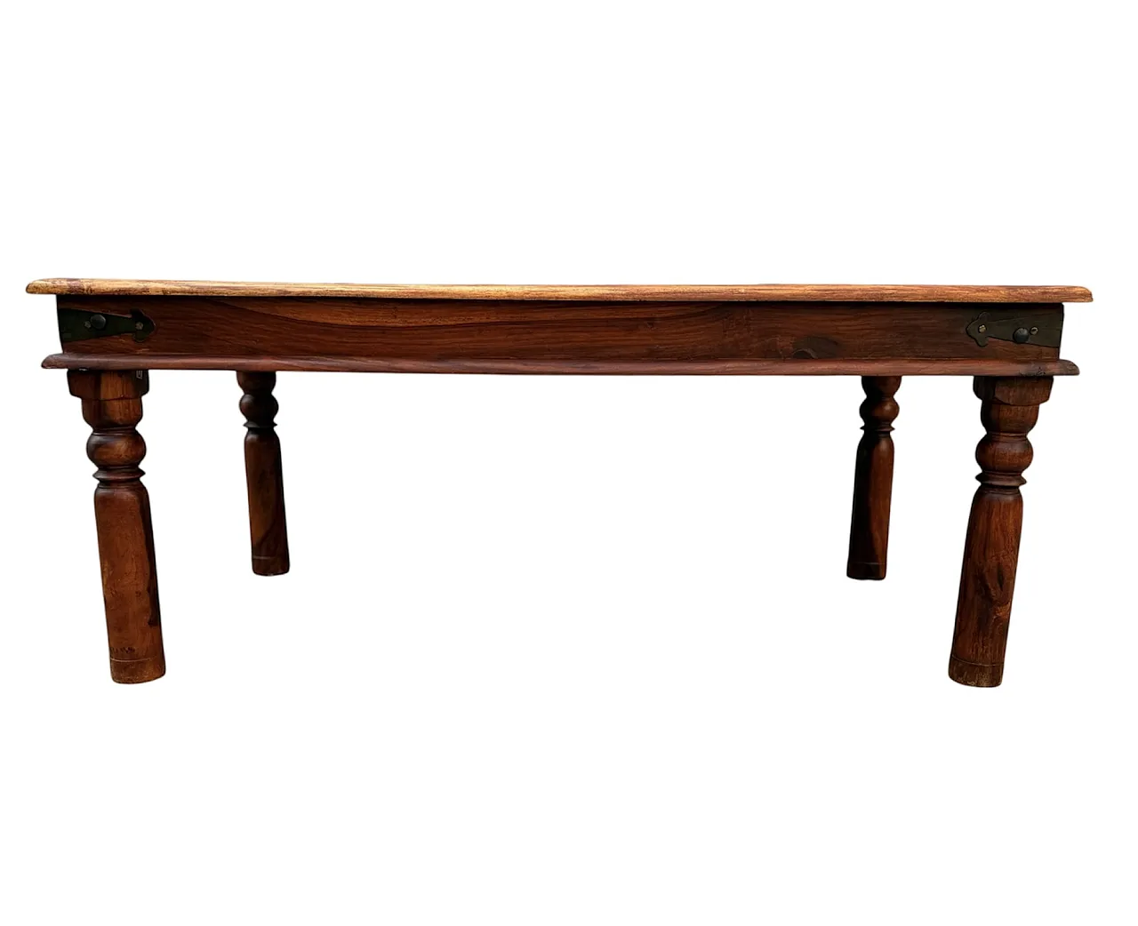 Ethnic teak table, 70s 2