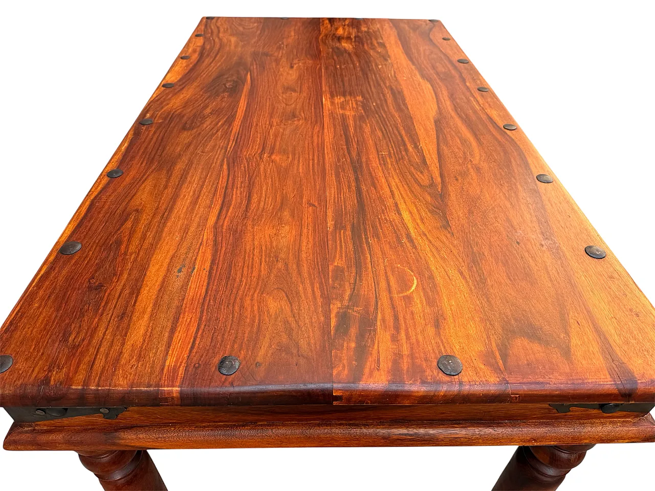 Ethnic teak table, 70s 7