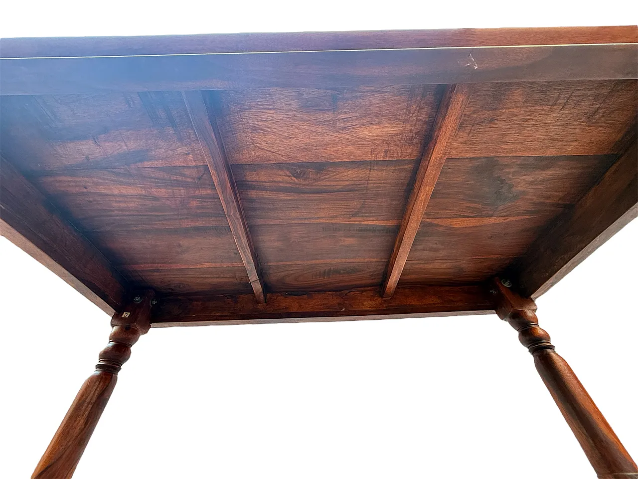 Ethnic teak table, 70s 8