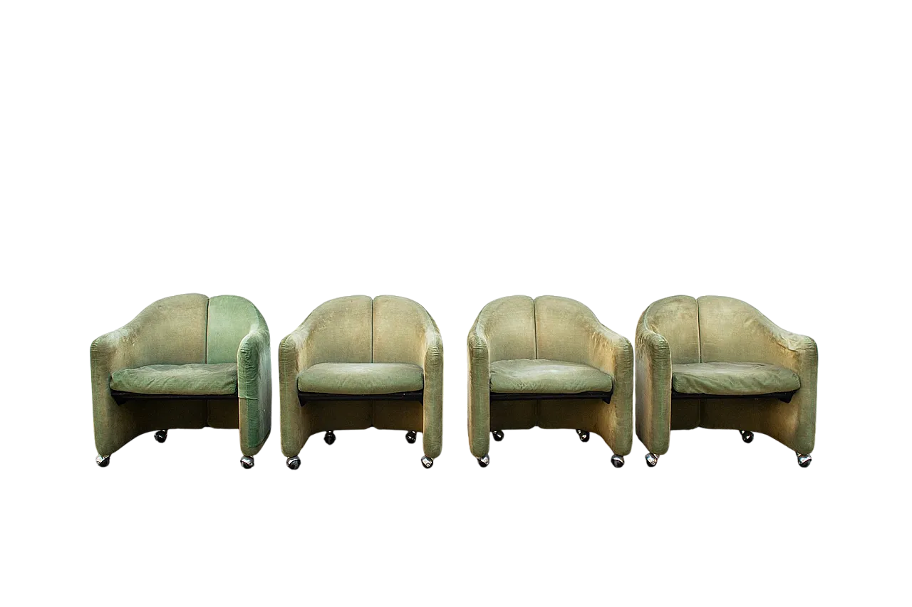 4 Sedie PS142 di Eugenio Gerli e Mario Cristiani per Tecno, 1960s 11