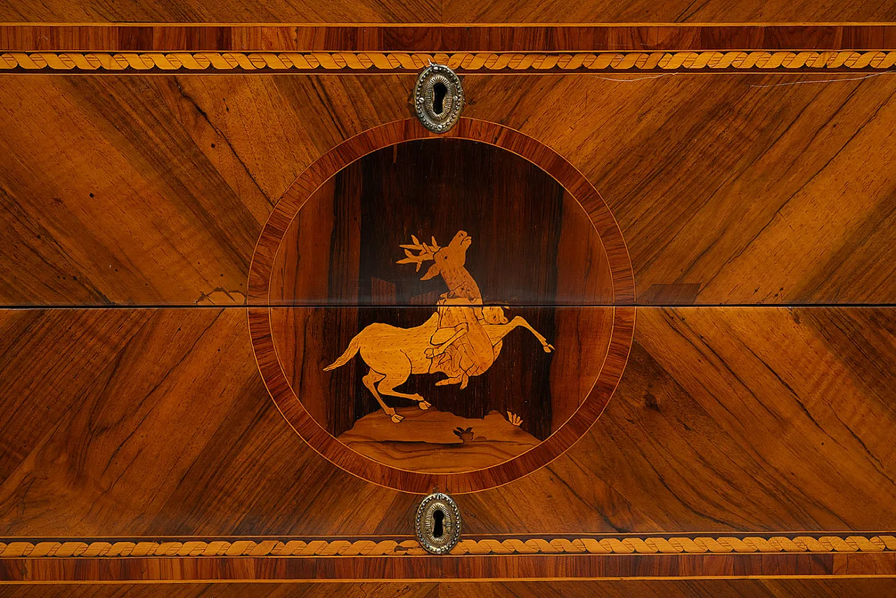 Louis XVI chest of drawers in precious woods, 18th century 2