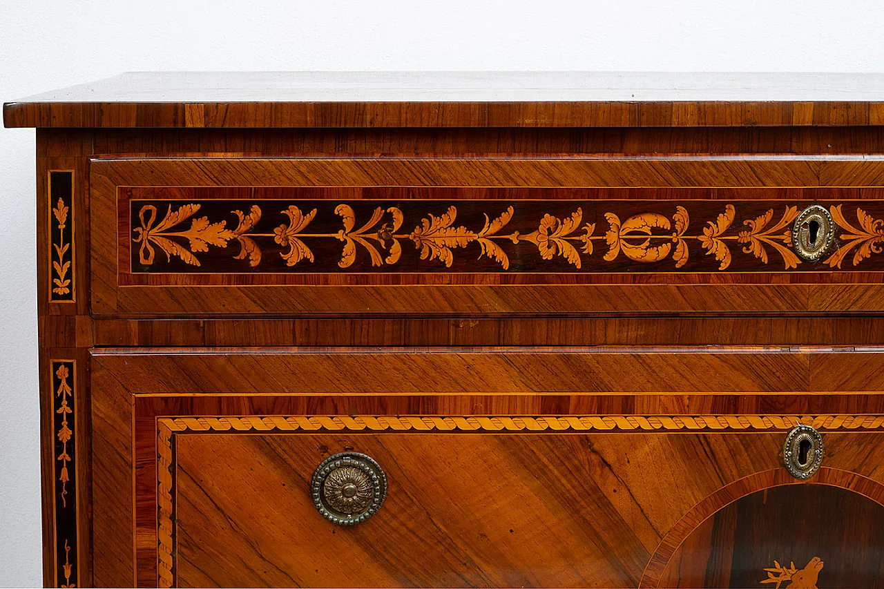 Louis XVI chest of drawers in precious woods, 18th century 3