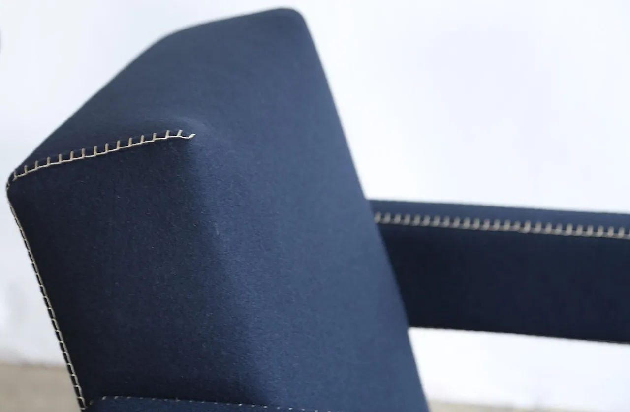 Pair of 637 2 Utrecht armchairs in night wool by Cassina, 2000s 13