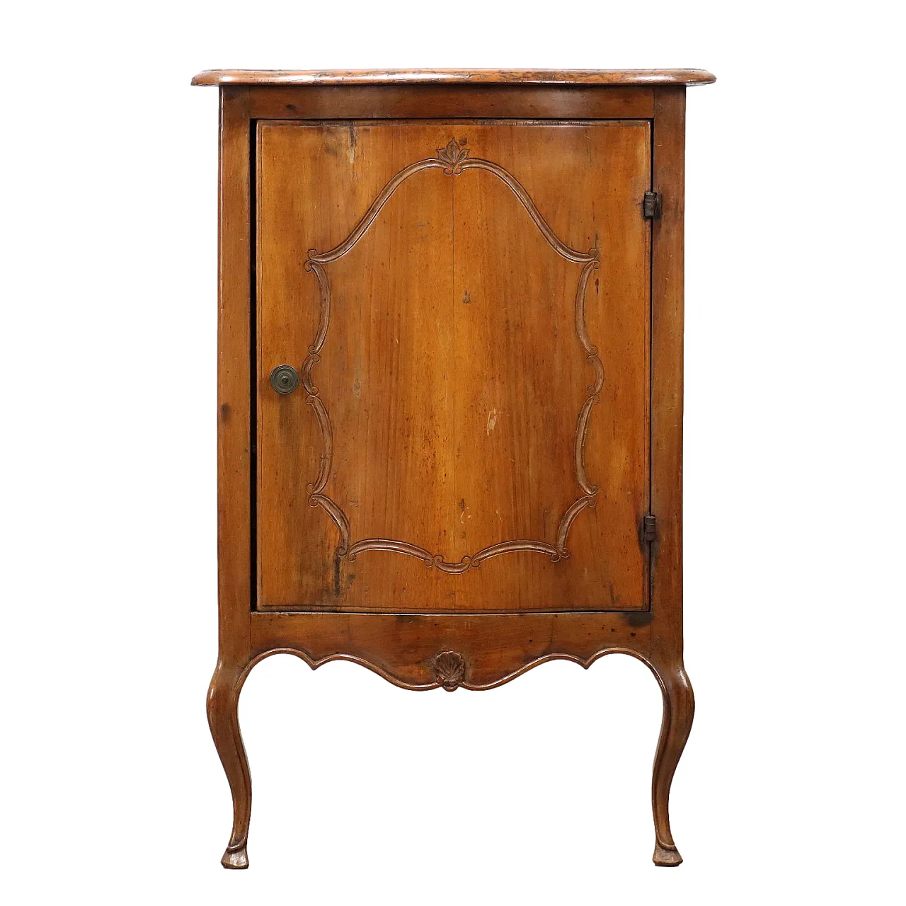 Baroque corner cupboard in walnut, 18th century 1
