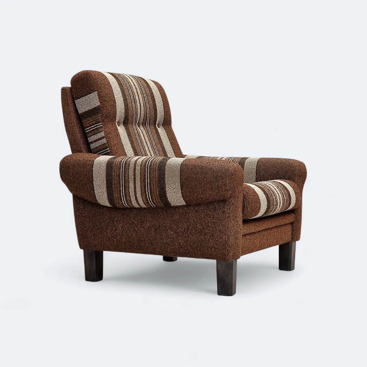 Danish club chair with original wool upholstery, 1970s 1