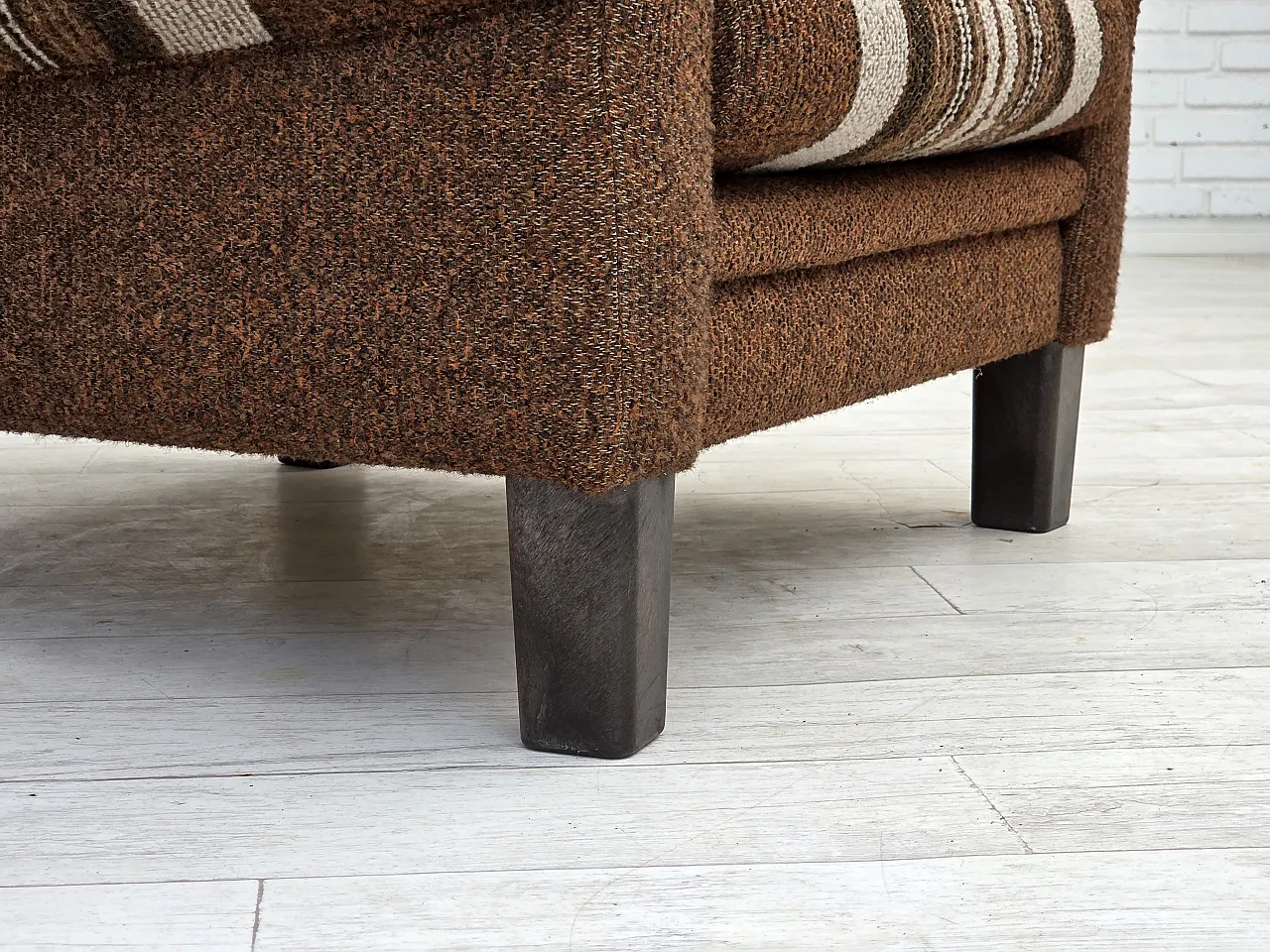 Danish club chair with original wool upholstery, 1970s 4