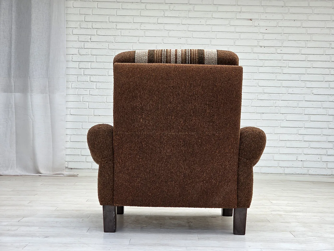 Danish club chair with original wool upholstery, 1970s 13