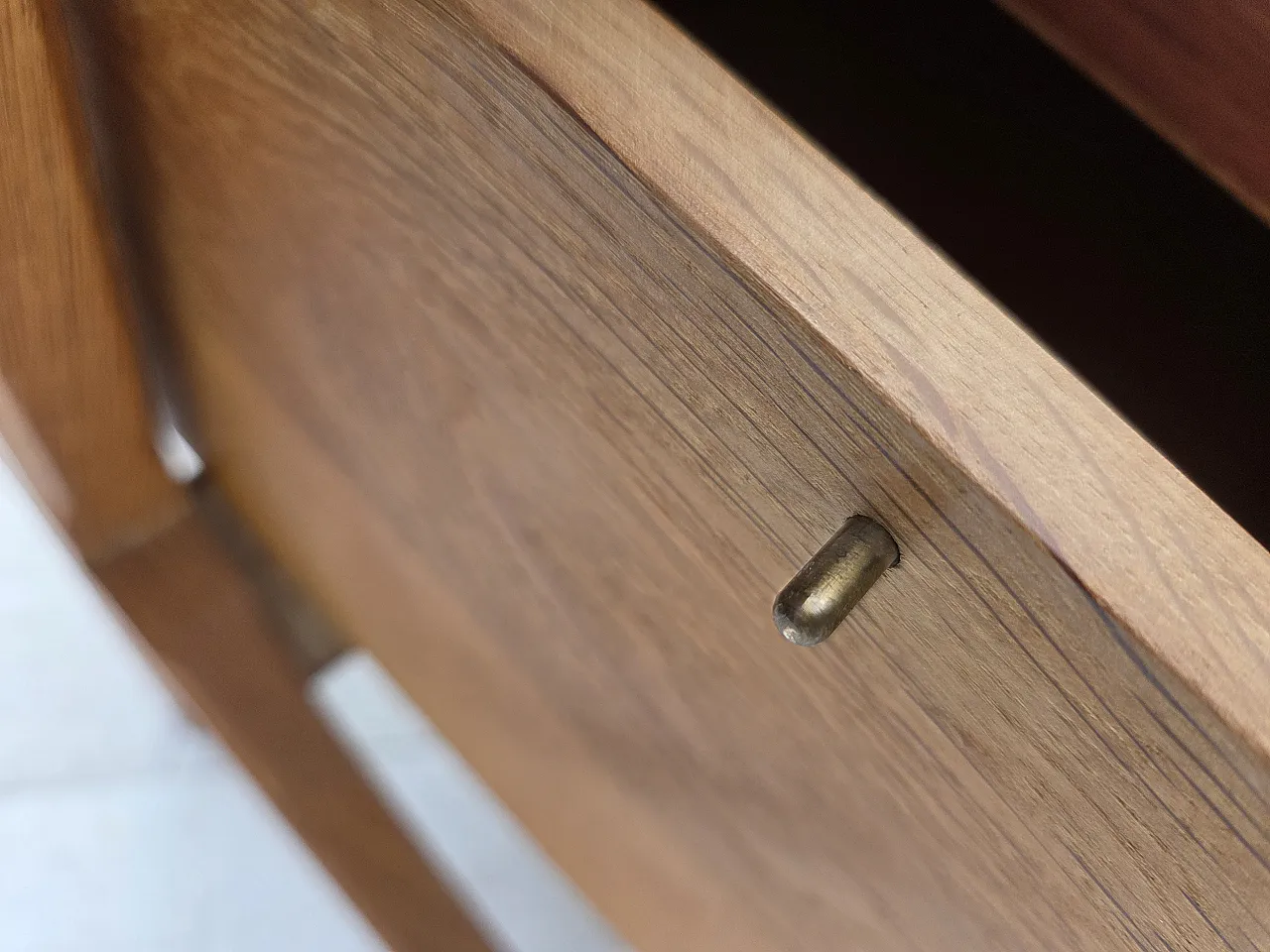 Table with drawer in solid oak and teak, 1970s 9