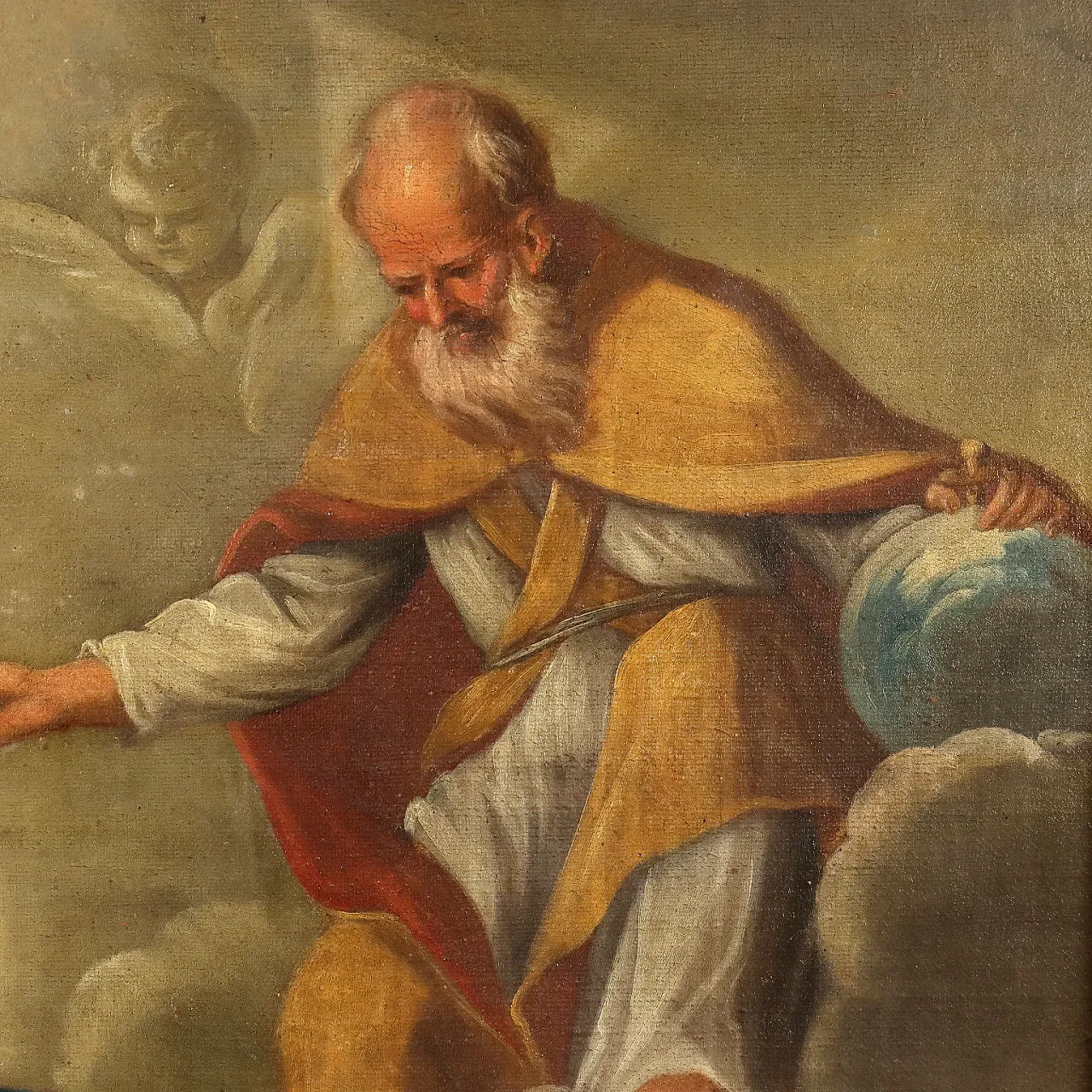 The coronation of the Virgin, oil on canvas, 17th century 6