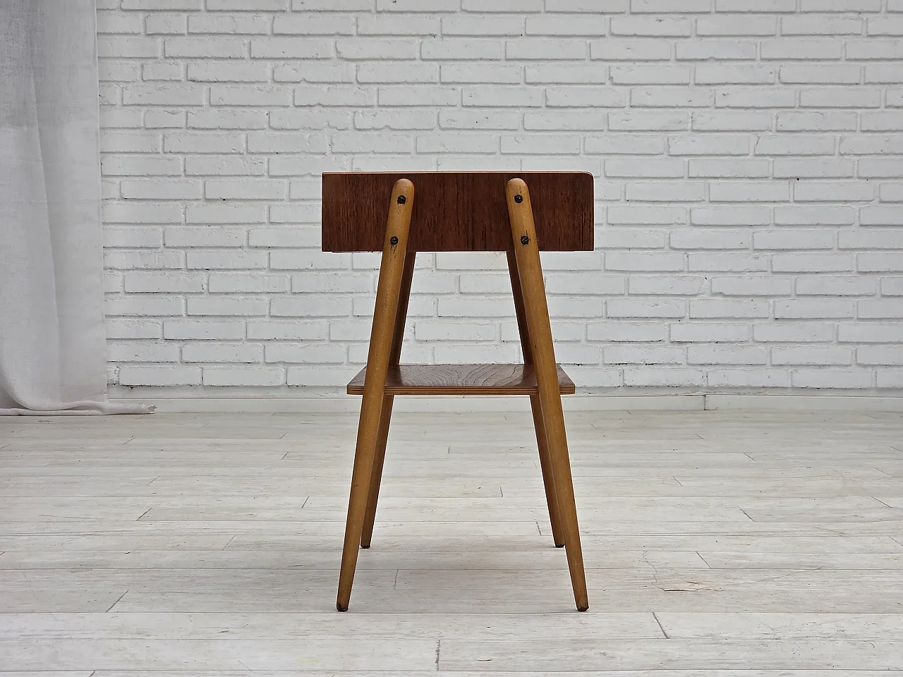 Tavolo svedese di AB Carlstrom con cassetto in teak, anni '70 12