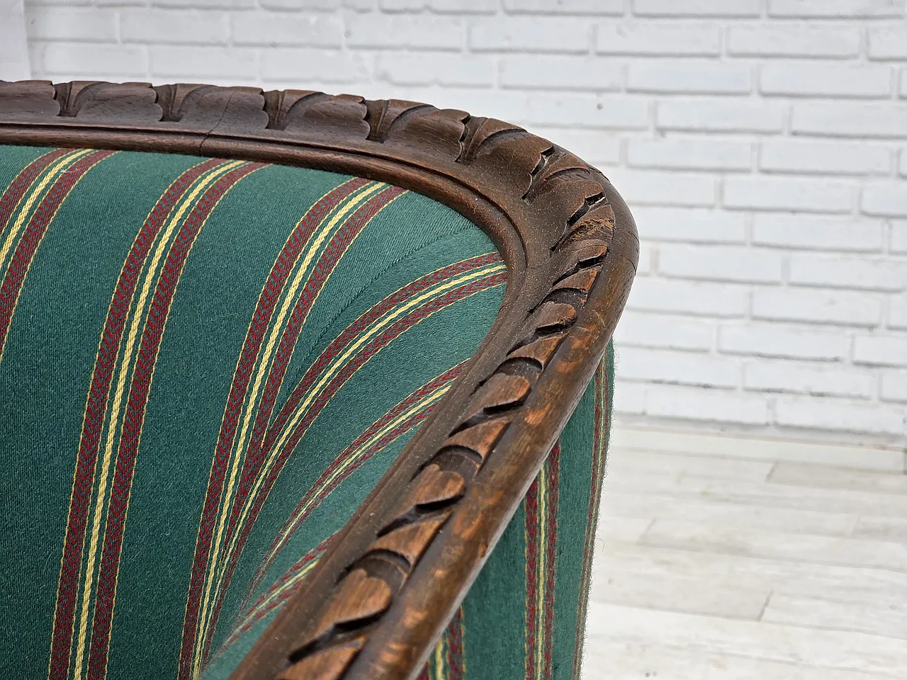 Danish 2-seater sofa in wool and oak, 1950s 3