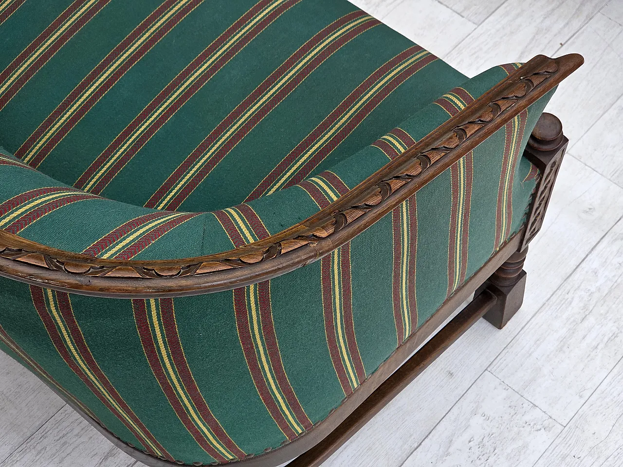 Danish 2-seater sofa in wool and oak, 1950s 10