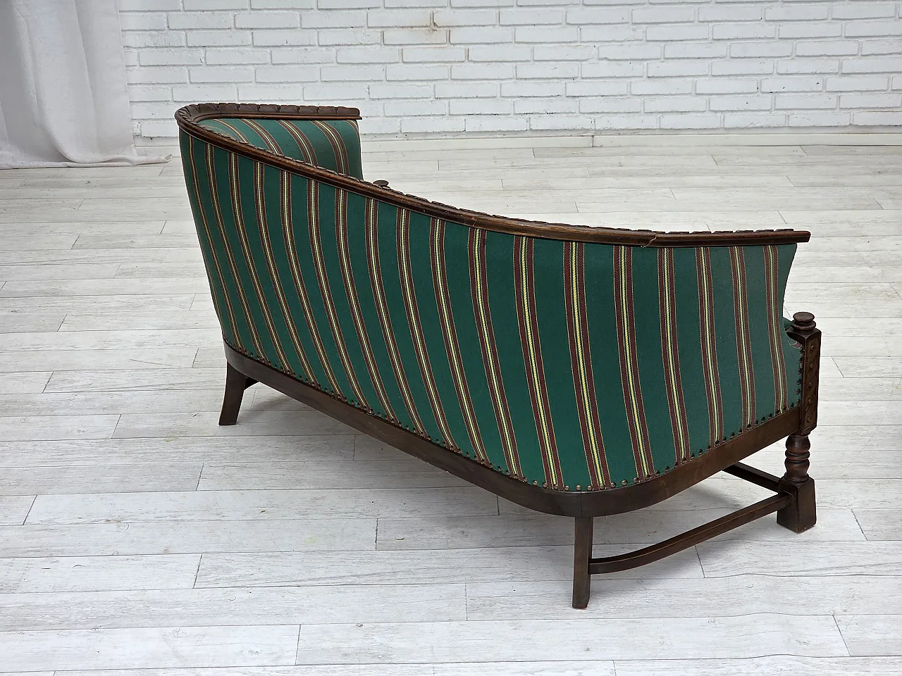 Danish 2-seater sofa in wool and oak, 1950s 11