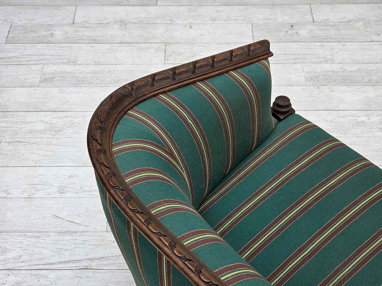 Danish 2-seater sofa in wool and oak, 1950s 12