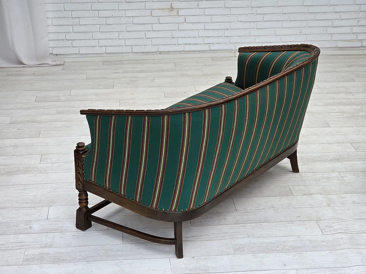 Danish 2-seater sofa in wool and oak, 1950s 14