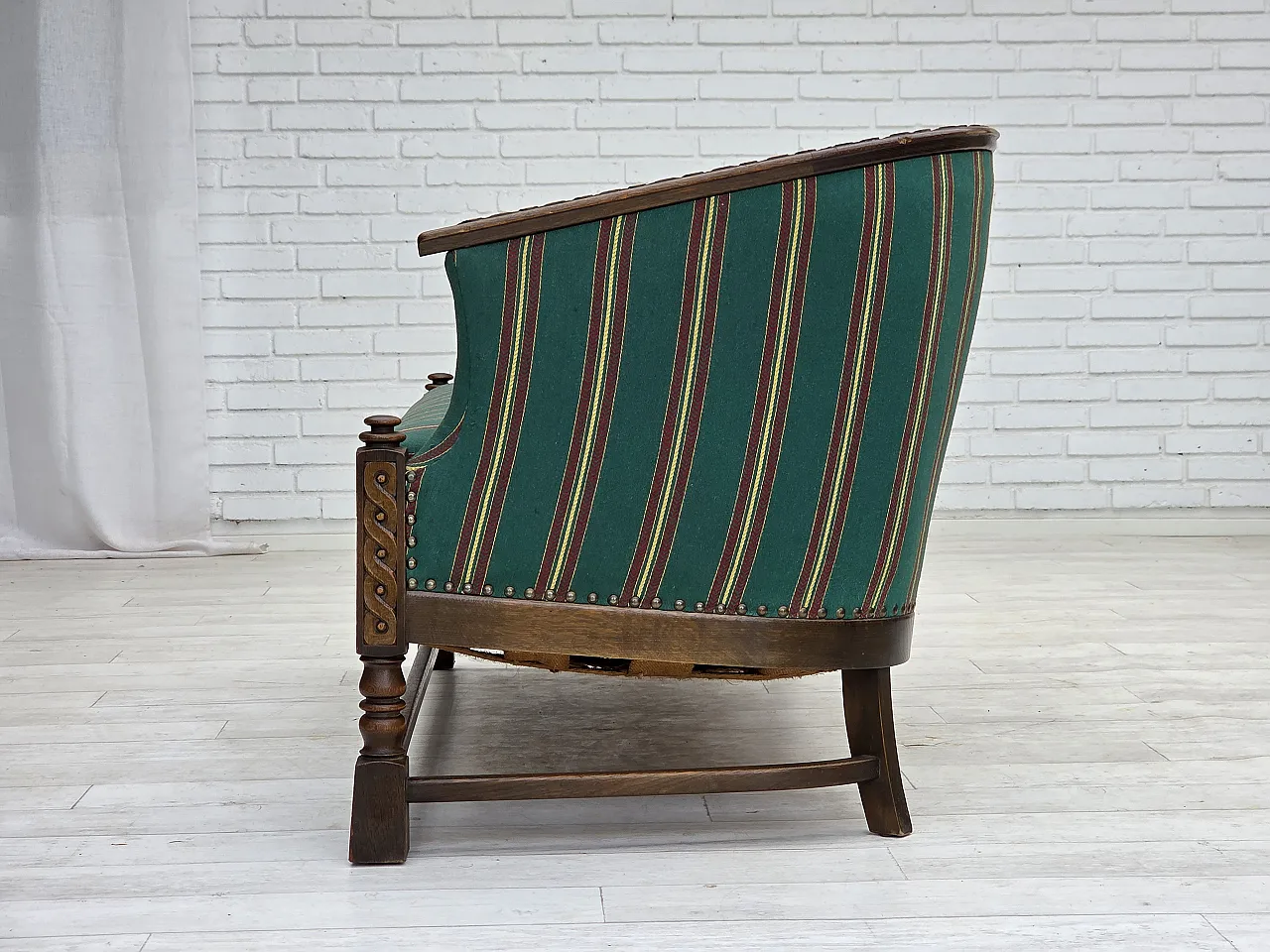 Danish 2-seater sofa in wool and oak, 1950s 16