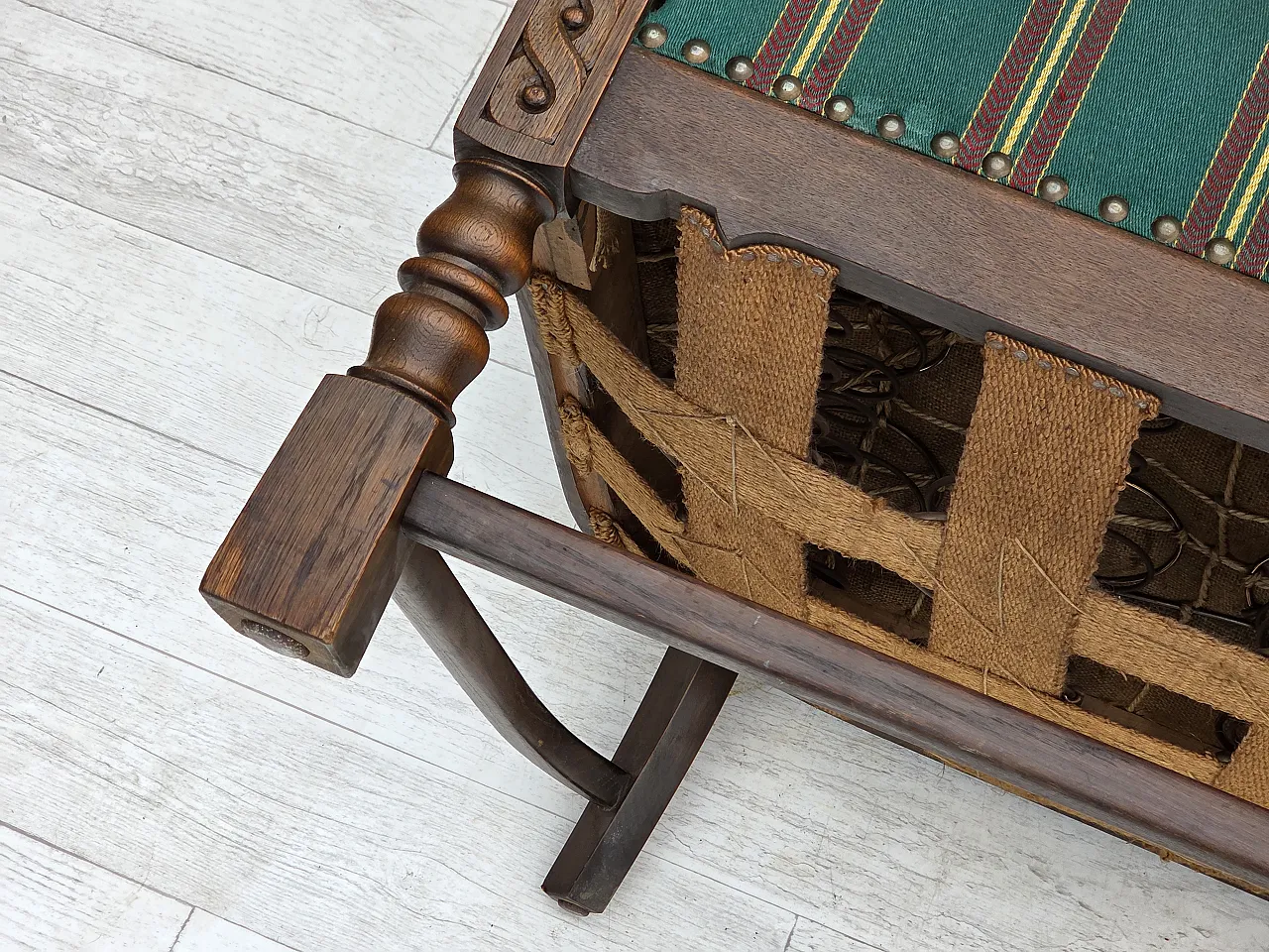 Danish 2-seater sofa in wool and oak, 1950s 20