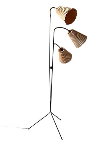 Scandinavian land lamp from the 1950s to three arms