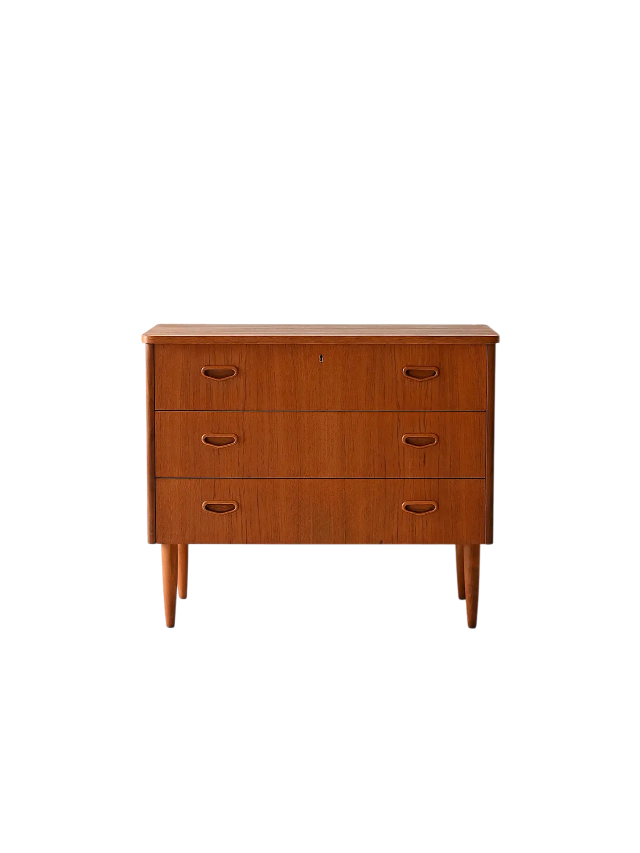 Cassettiera vintage scandinava in teak anni ’50/’60 8