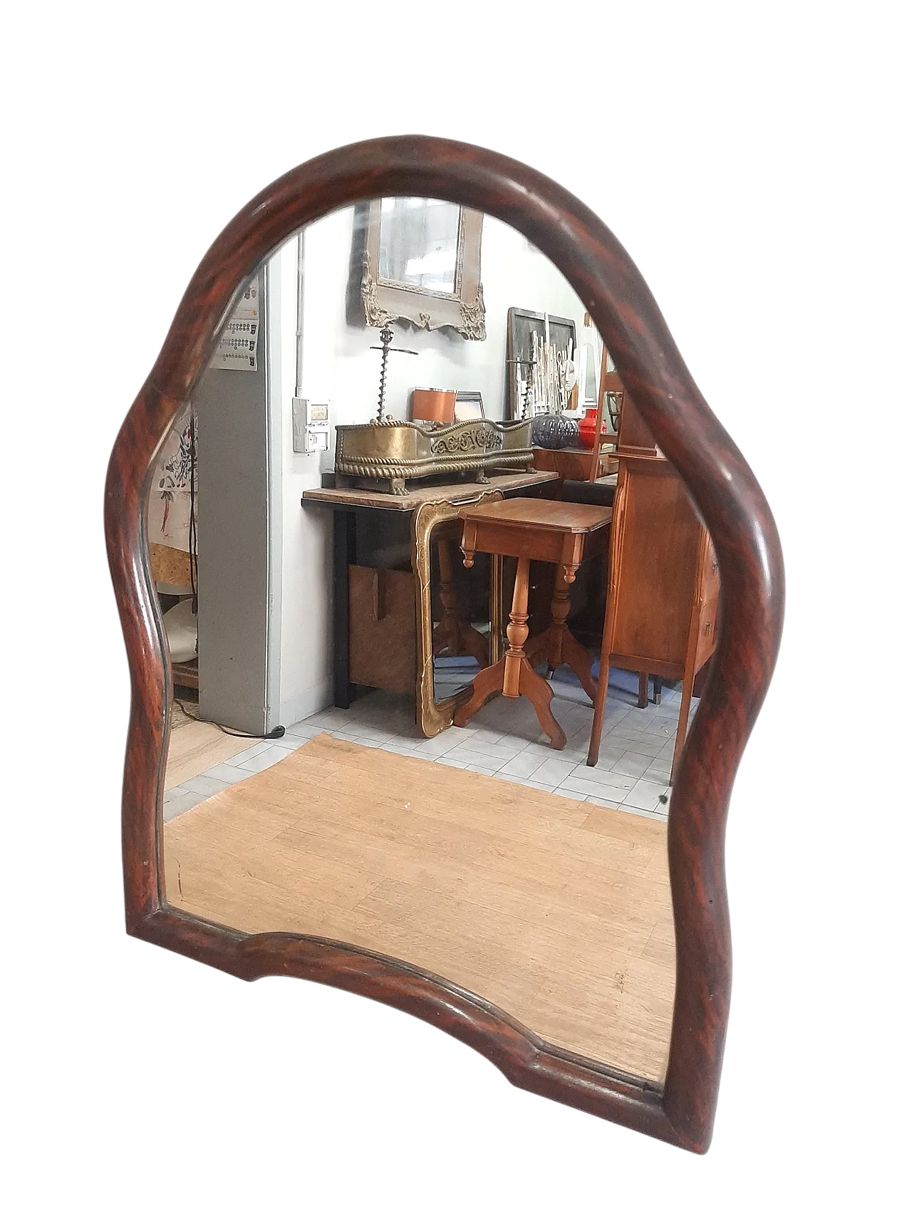 Specchiera mossa in legno laccato, anni '60 8