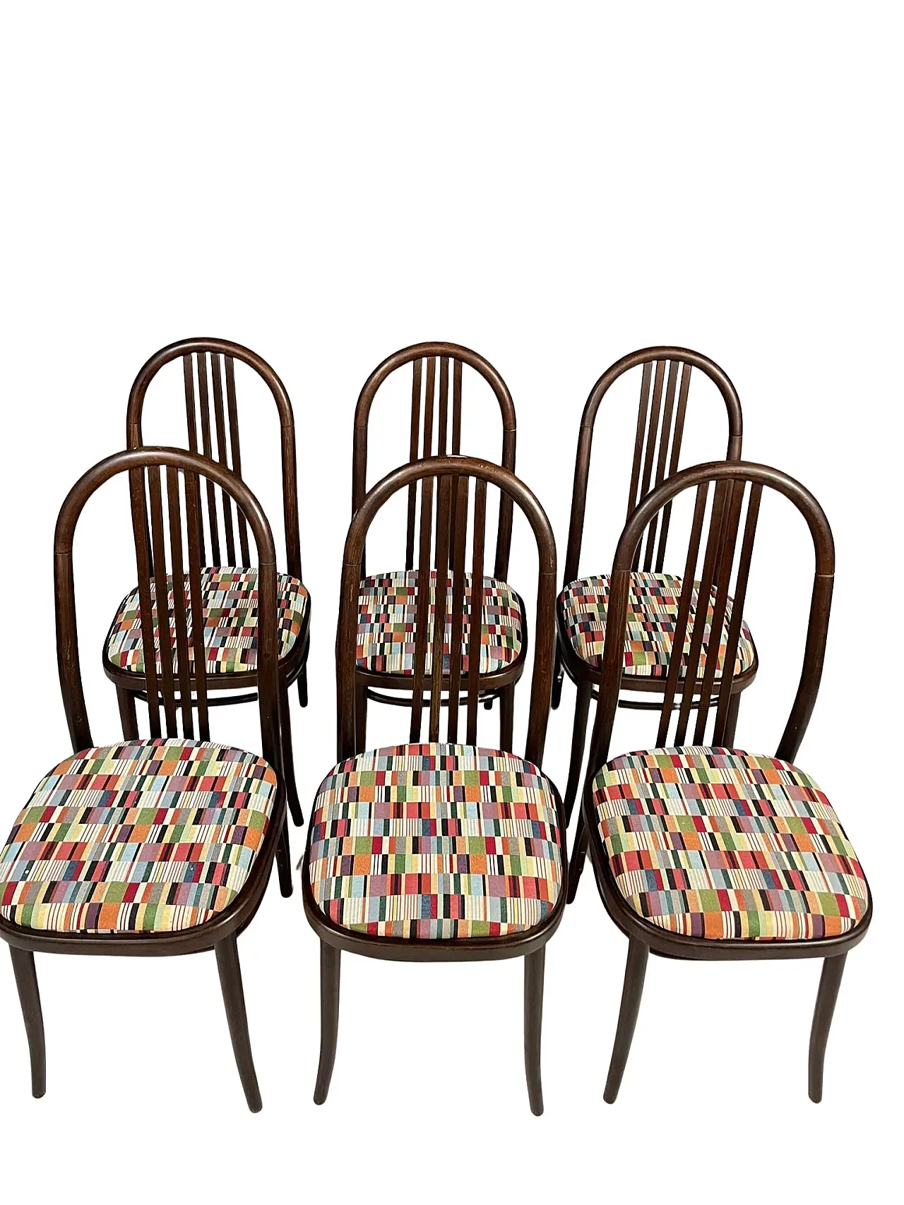6 Sediein legno curvato nello stile di Josef Hoffmann, anni '70 1
