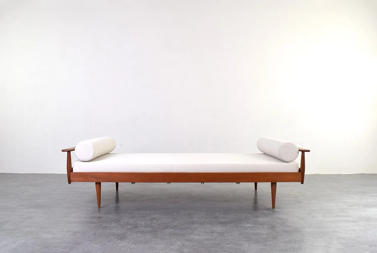 Divano letto Mid-Century in teak danese, anni '60 2