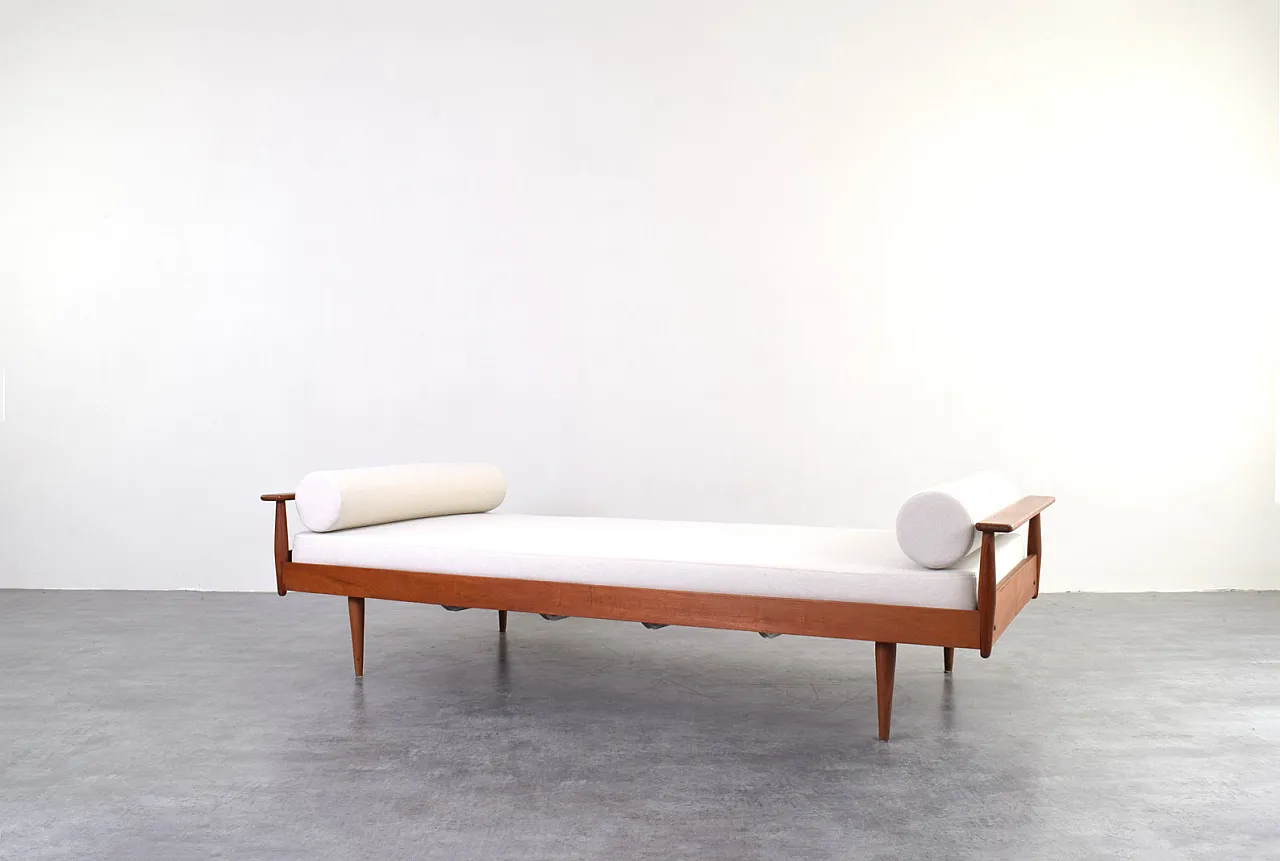 Divano letto Mid-Century in teak danese, anni '60 3