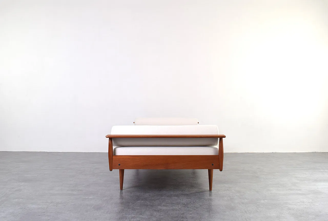 Divano letto Mid-Century in teak danese, anni '60 4