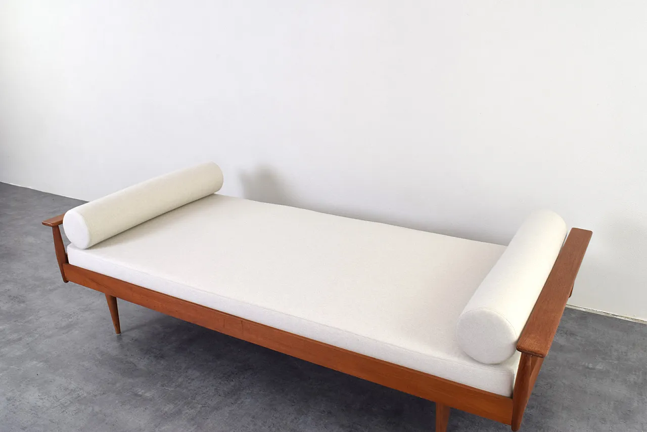 Divano letto Mid-Century in teak danese, anni '60 7