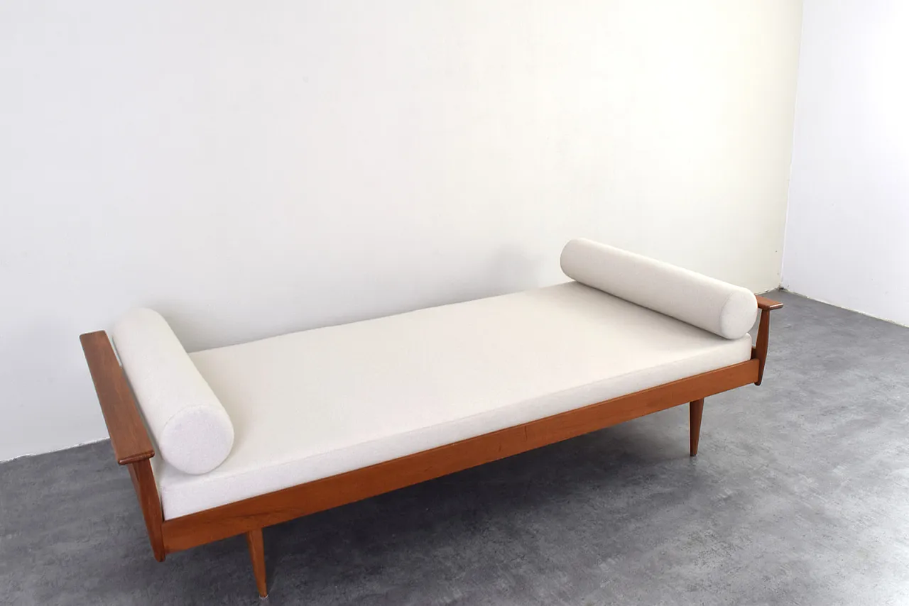 Divano letto Mid-Century in teak danese, anni '60 8