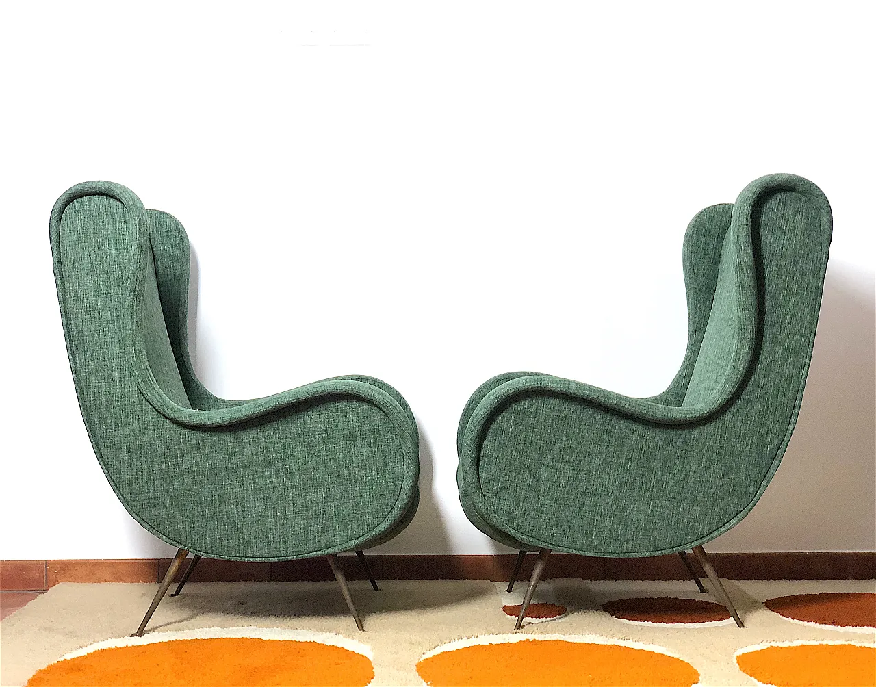 Pair of armchairs Senior attributed to Marco Zanuso, 1950s 8