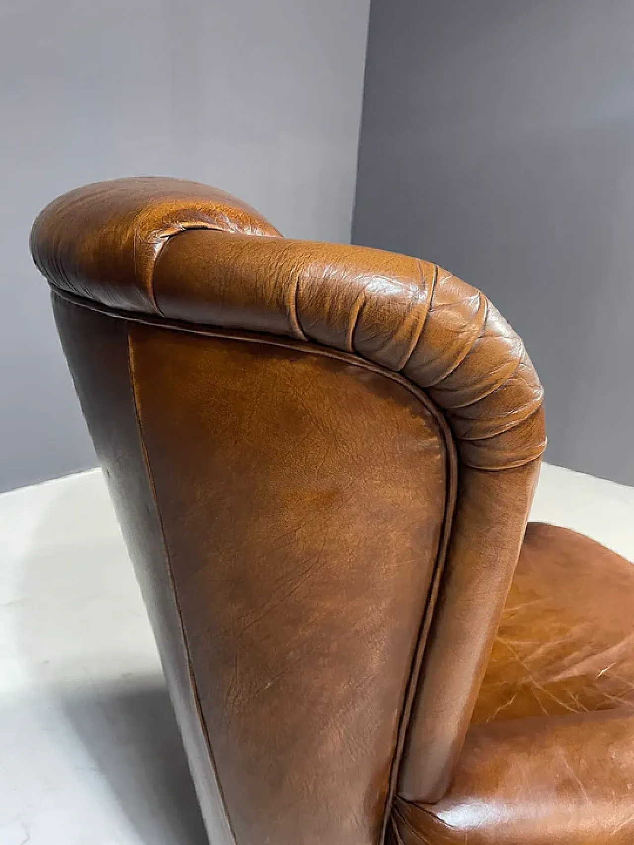 Pair of Art Deco leather club chairs, 1930s 6