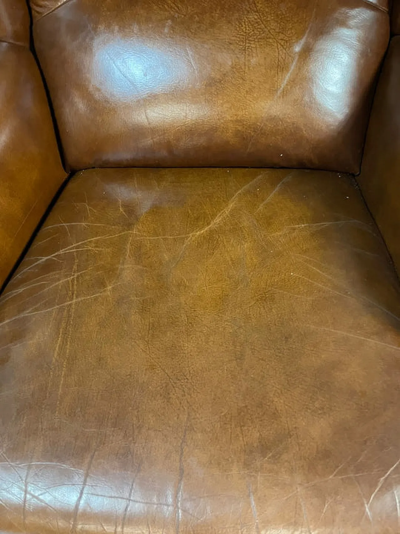 Pair of Art Deco leather club chairs, 1930s 8