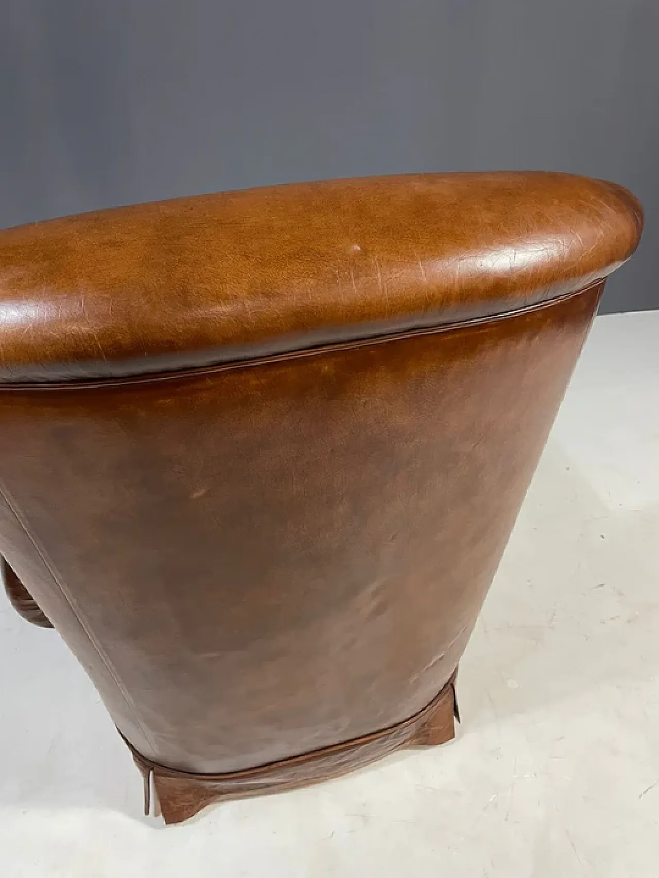 Pair of Art Deco leather club chairs, 1930s 9