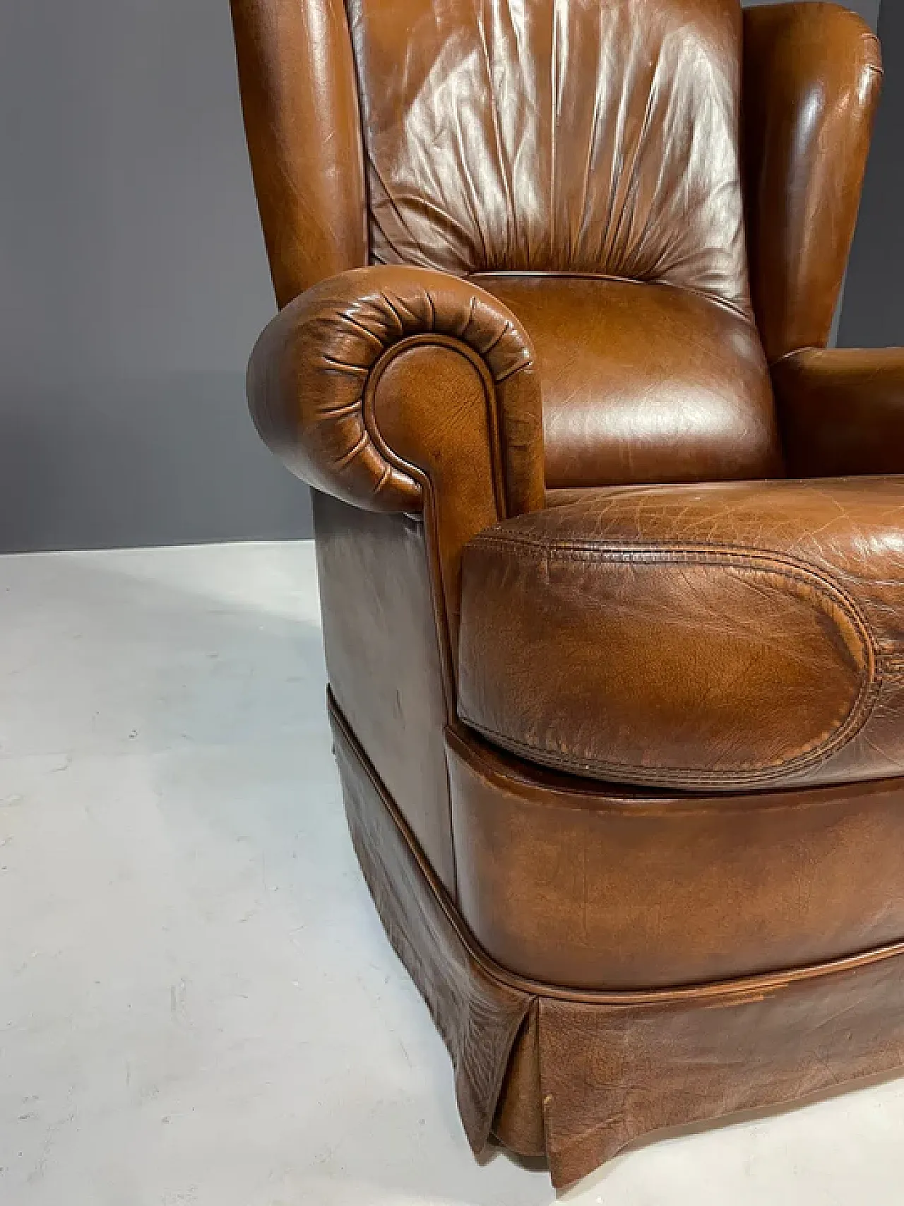 Pair of Art Deco leather club chairs, 1930s 11